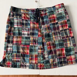 NorthStyle Multicolor Madras Plaid Mini Skirt summer preppy sz 1X